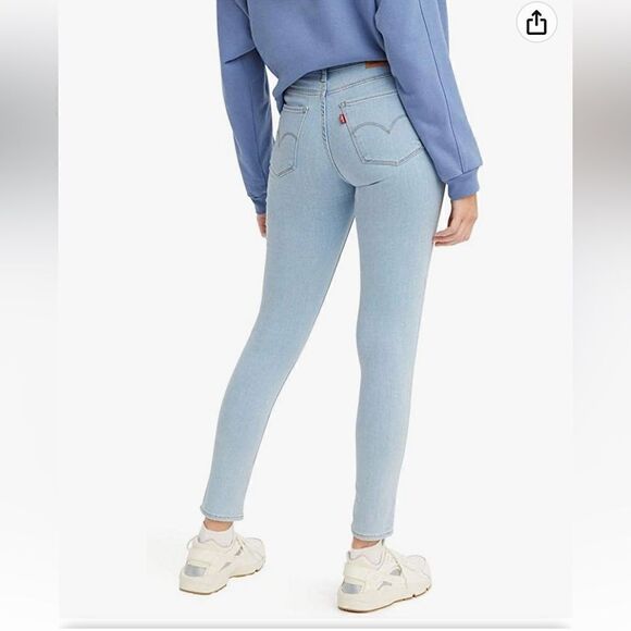 Levis 711 The Skinny Faded Blue Mid Rise Jeans | Size 6 - Picture 2 of 10